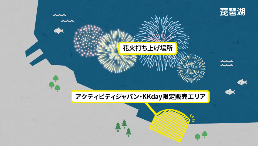 2024びわ湖大花火大会びわ湖ホール湖岸ゾーン